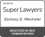 Rated By Super Lawyers | Zachary D. Wechsler | Selected In 2021 | Thomson Reuters